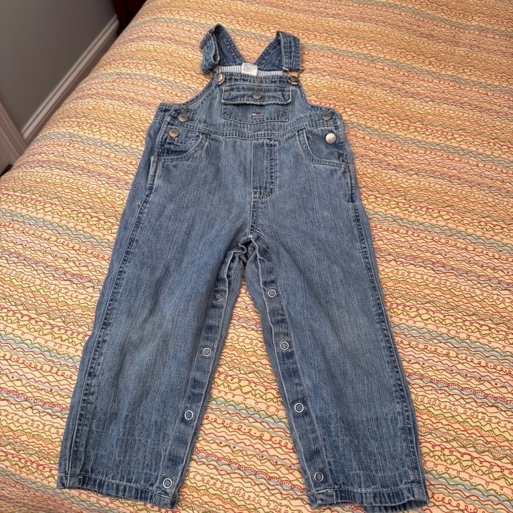 Vintage Tommy Hilfiger Kids Denim Overalls. 18-24 M snap leg closure